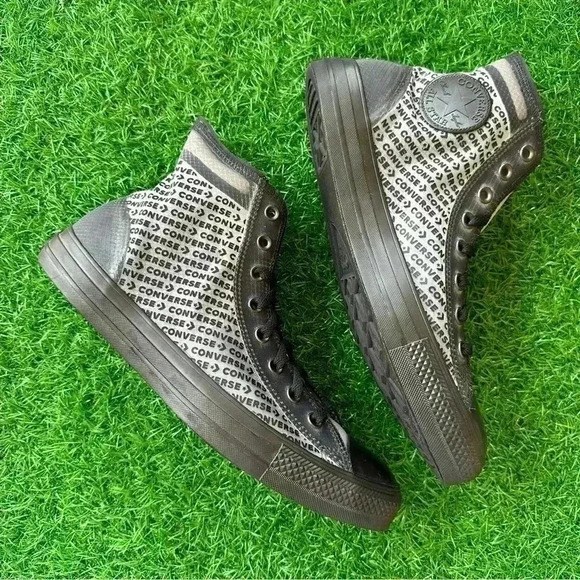 🍀New Converse Chuck Taylor All Star Ctas Hi Black / Black - Picture 5 of 7